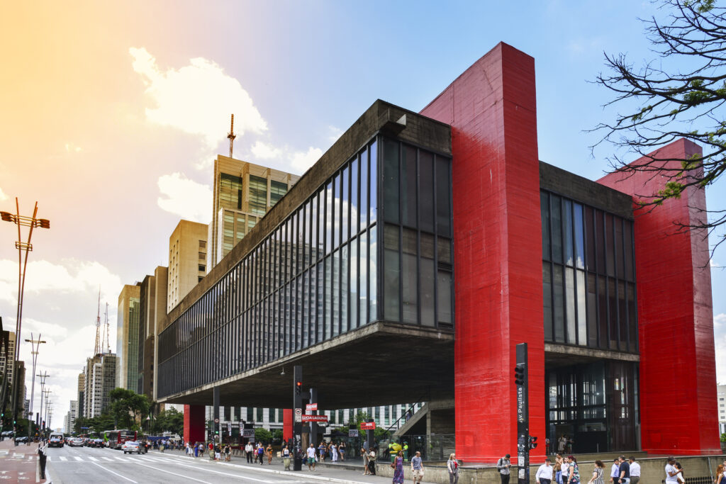 Sao Paulo, Brazil - Circa January 2019: MASP (Sao Paulo Museum of Art), landmark of Sao Paulo at Paulista Avenue
